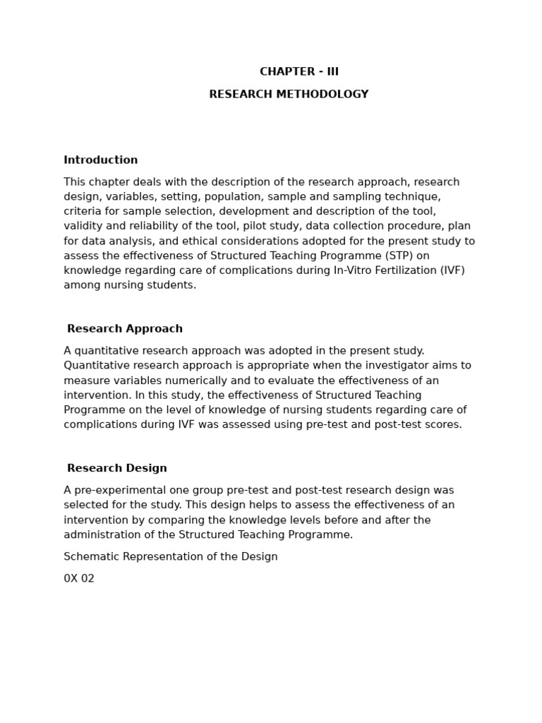 Methodology 2 | PDF | Statistics | In Vitro Fertilisation