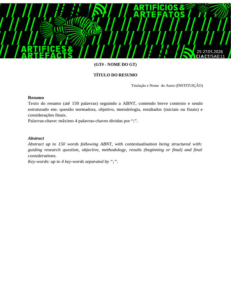 Resumo e Abstract em ABNT | PDF