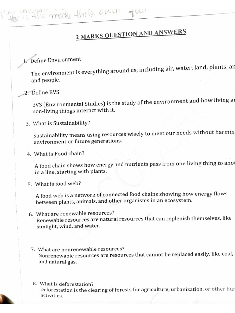 EVS notes 1 st sem | PDF