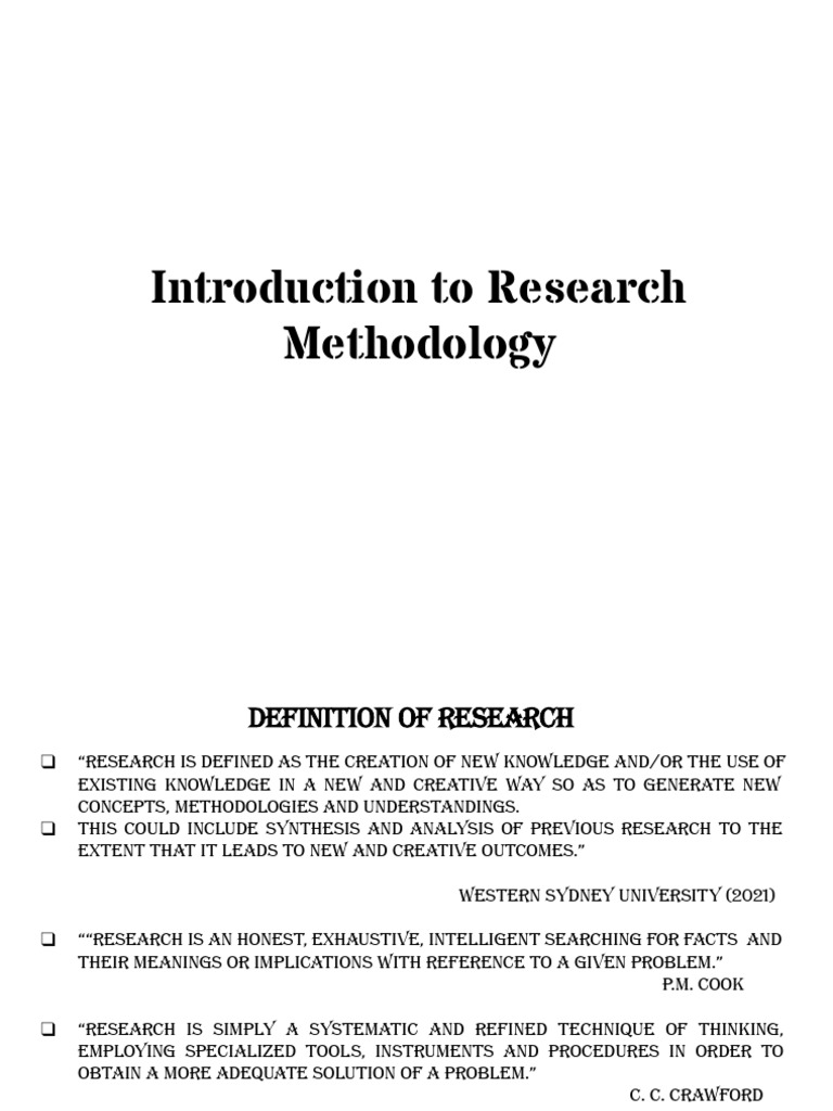 Research Methodology Overview Guide | PDF | Hypothesis | Methodology