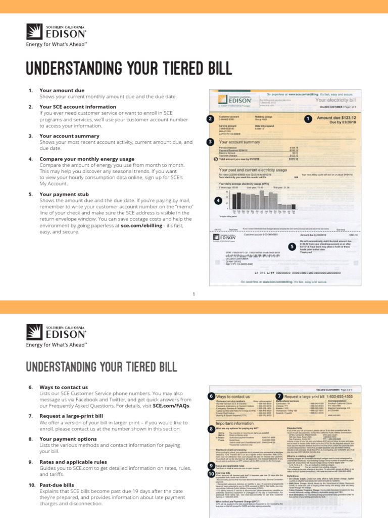 5489 SCE Understanding Your Tiered Bill-r2-AA | PDF