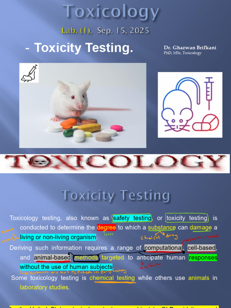 Toxicology Lab I 2 | PDF | In Vitro | Toxicity