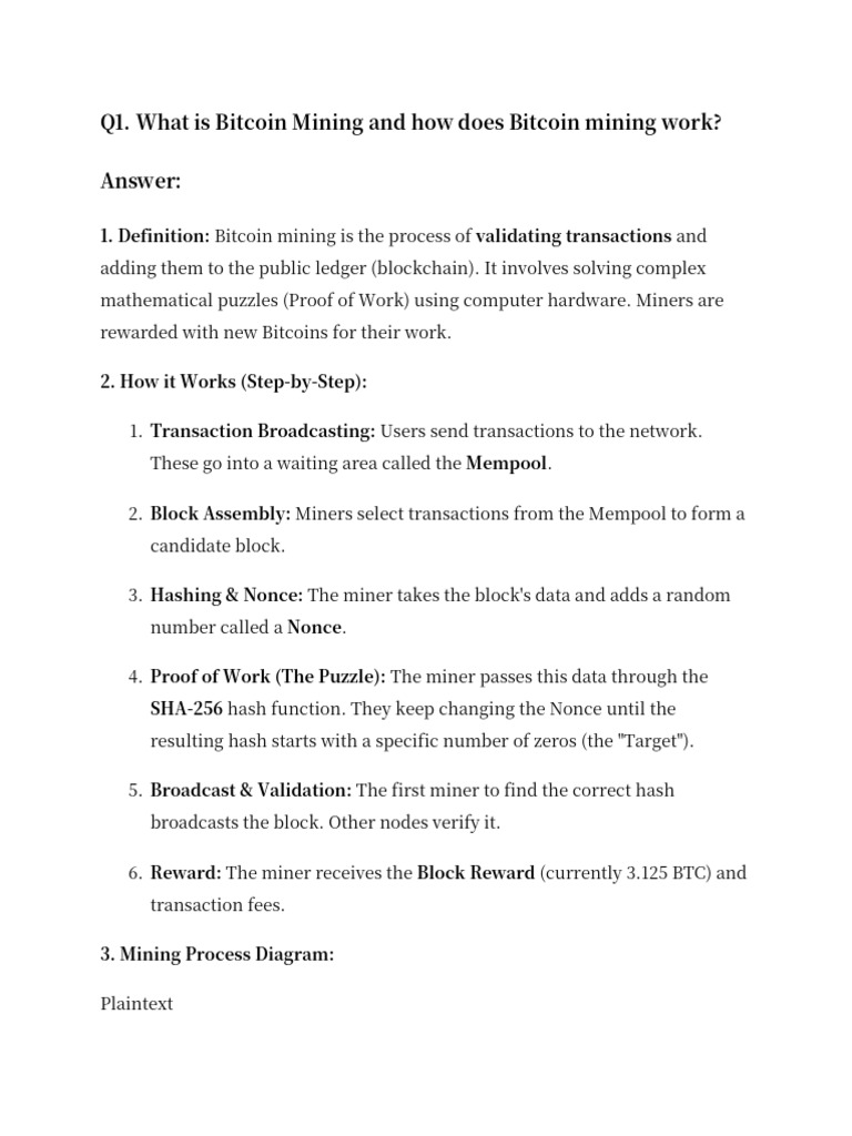 Bitcoin Mining and Consensus Mechanisms Explained | PDF | Bitcoin ...