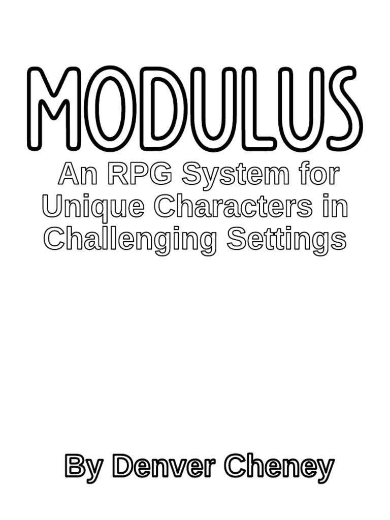 Modulus RPG: Unique Character System | PDF | Currency | Skill