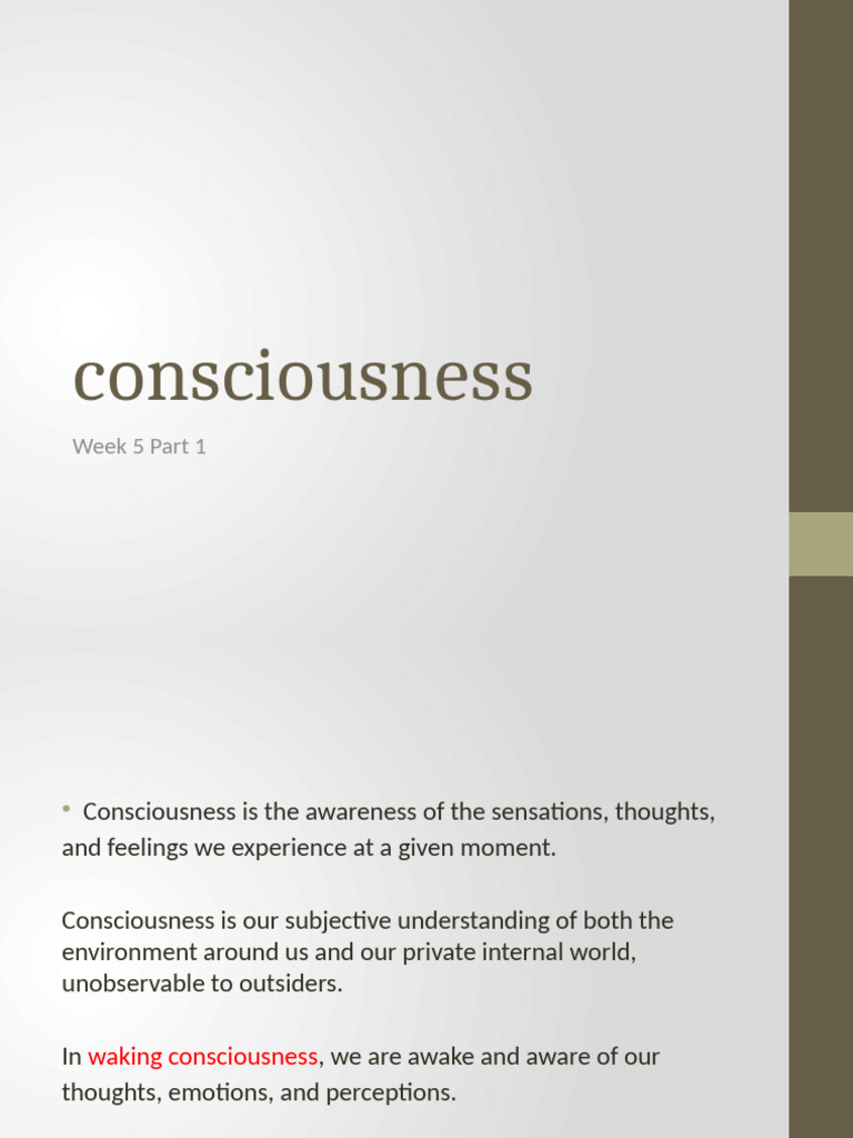 Understanding Consciousness and Sleep | PDF | Rapid Eye Movement Sleep ...
