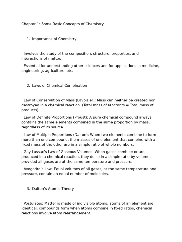 Basic Chemistry Concepts Explained | PDF | Chemical Bond | Mole (Unit)