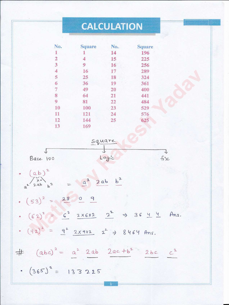 Calculation Notes | PDF