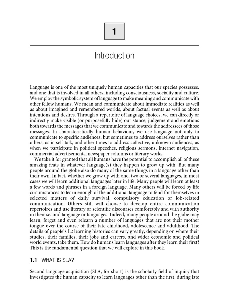 Book Ortega - Understanding SLA- Introduction p.18-22 | PDF | Second ...