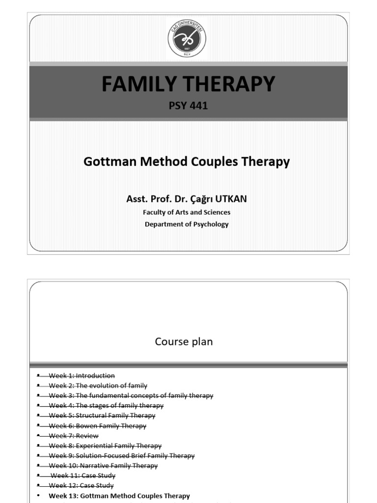 Gottman Method Couples Therapy Overview | PDF | Interpersonal ...
