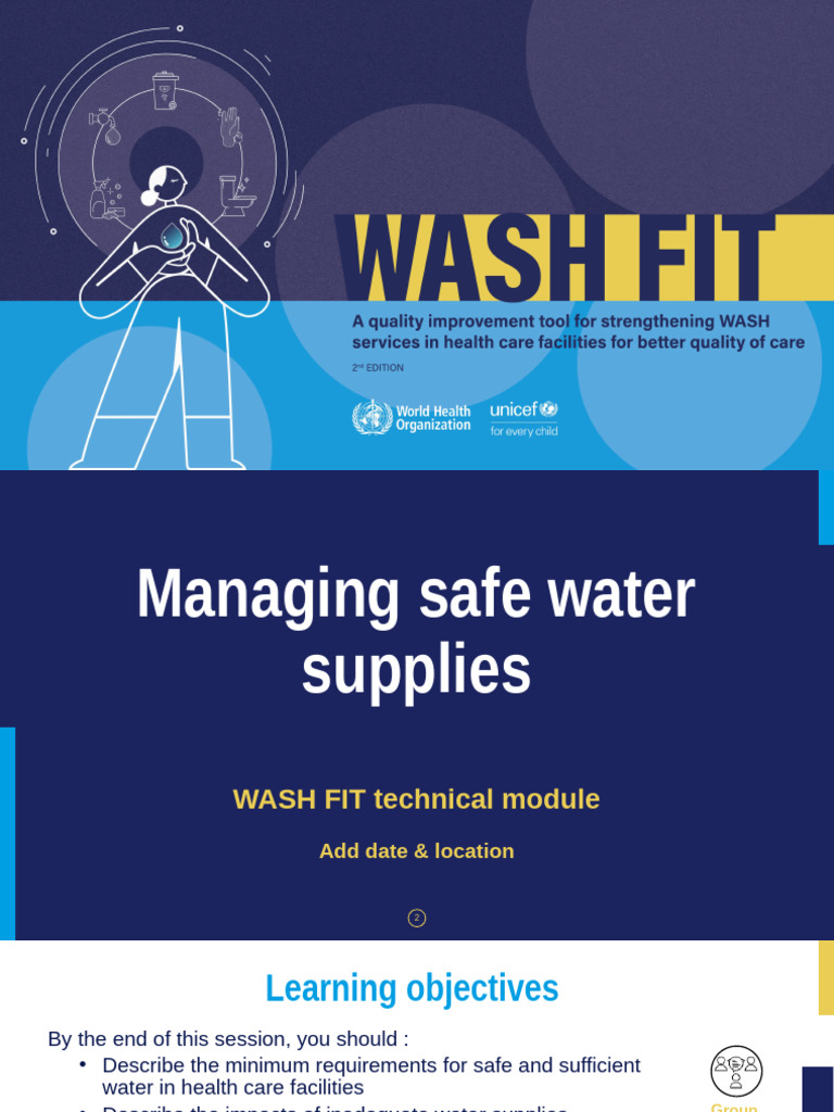 Safe Water Management in Healthcare Facilities | PDF | Drinking Water ...