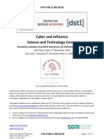 DSTL - Cyber &amp Influence - Electronic Warfare 20111101 CI STC CDE Call Document FINAL