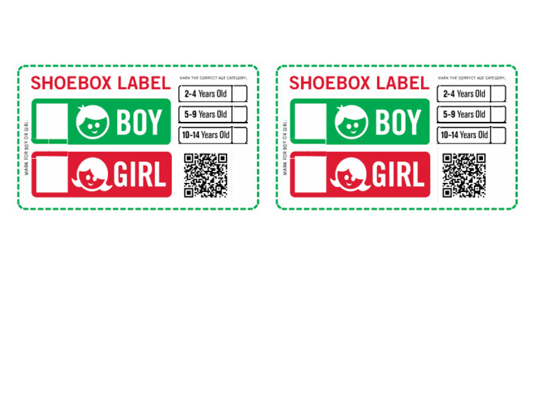 Shoe Box Labeling Instructions | PDF