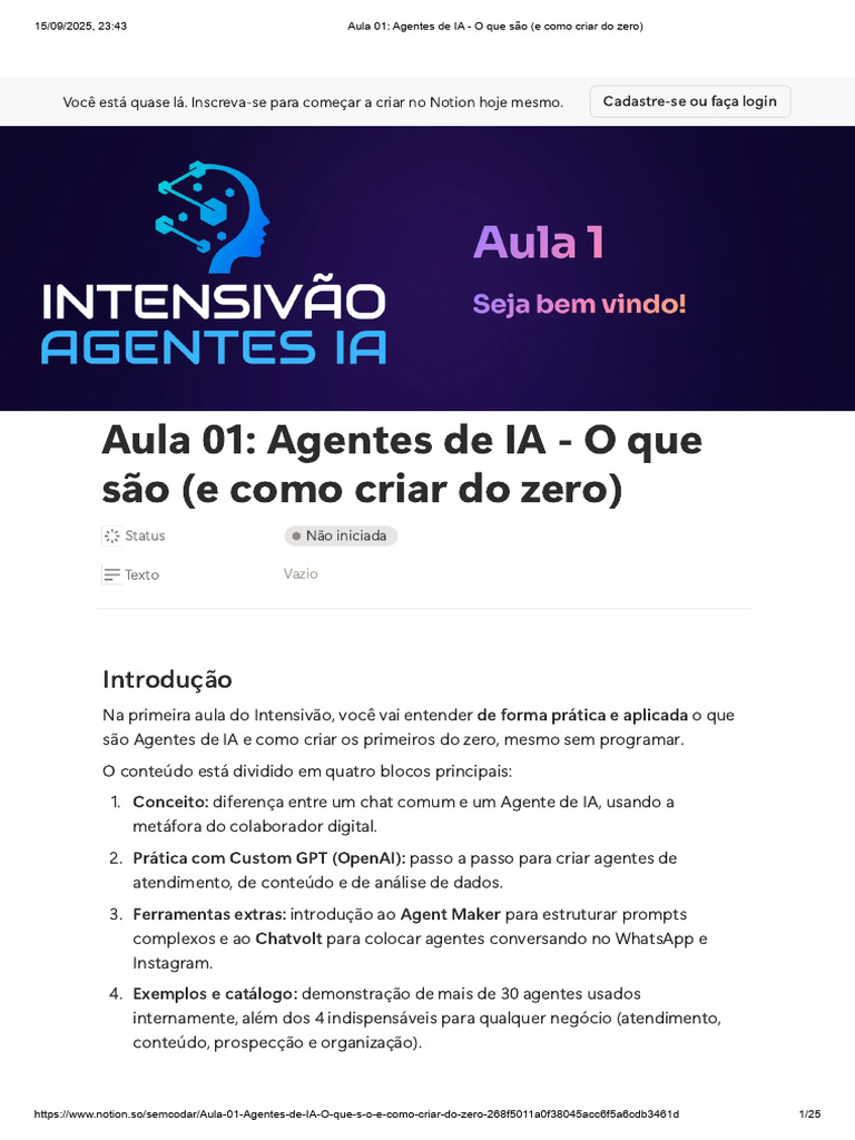 Criando Agentes de IA do Zero | PDF | Comunicação | Análise de dados