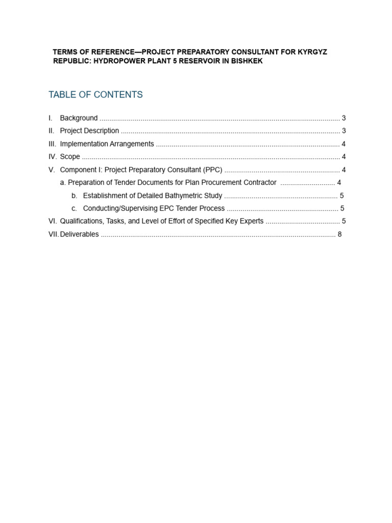 TOR_PPC | PDF | Topography | Environmental Impact Assessment