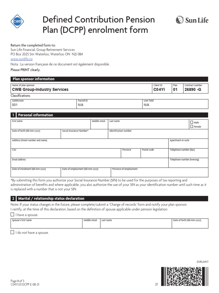 Form1_DCPP E 1 | PDF | Life Insurance | Marriage