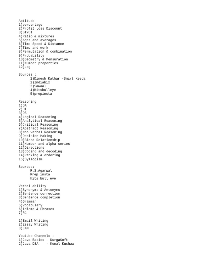 Comprehensive Aptitude and Reasoning Guide | PDF