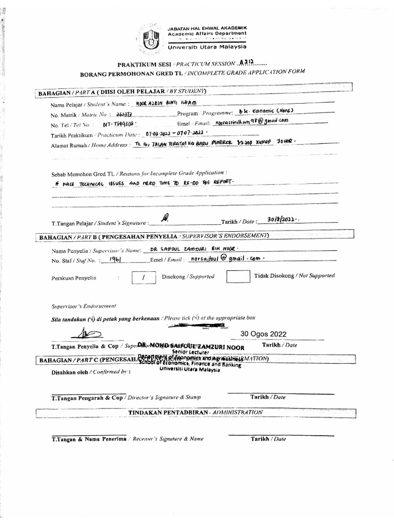 262373 Report TL2 Application | PDF