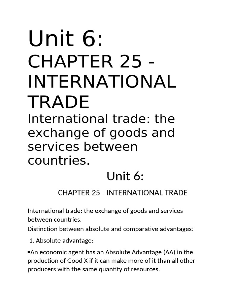 International Trade and Protectionism Overview | PDF | Balance Of ...