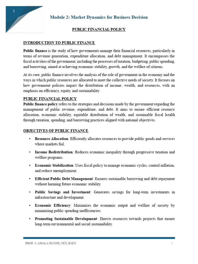 MDBD - unit 2 | PDF | Taxes | Public Finance
