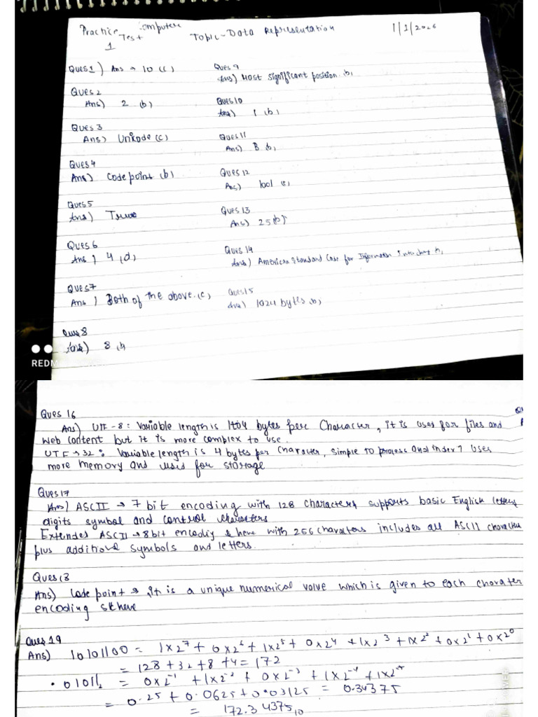 Computer Practice Paper 1,1 January 2026 | PDF