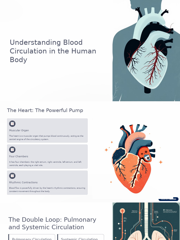 Blood Circulation Explained: Heart & Loops | PDF | Circulatory System ...