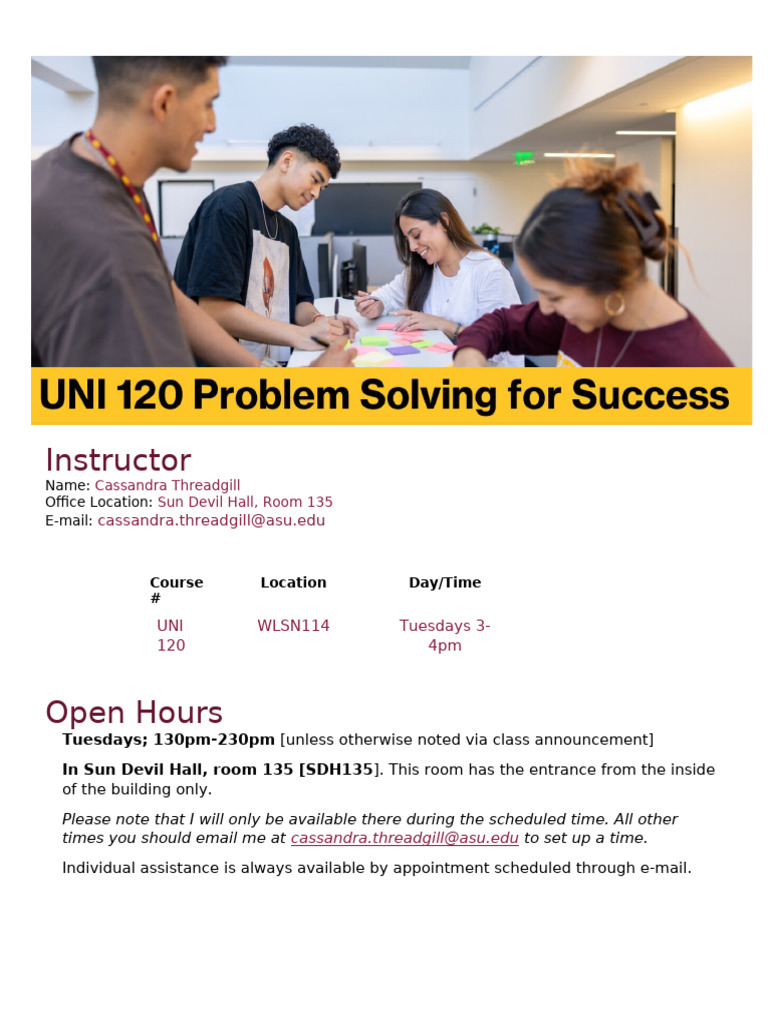 UNI 120 Creative Problem-Solving Course | PDF | Design Thinking ...