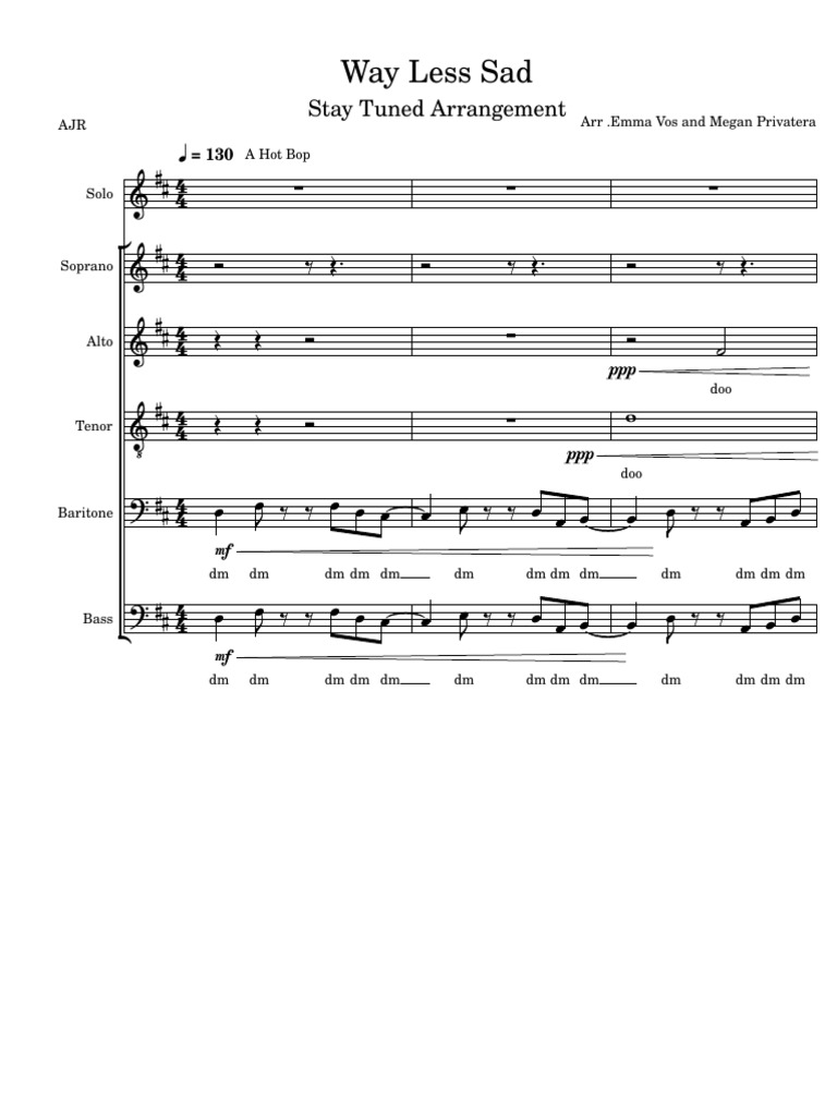 Way Less Sad | PDF | Singing | Vocal Music