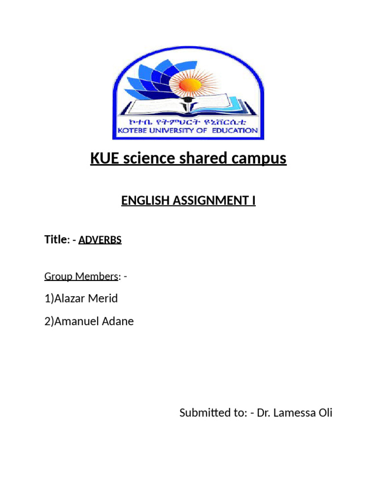English Assignment | PDF | Adverb | English Language