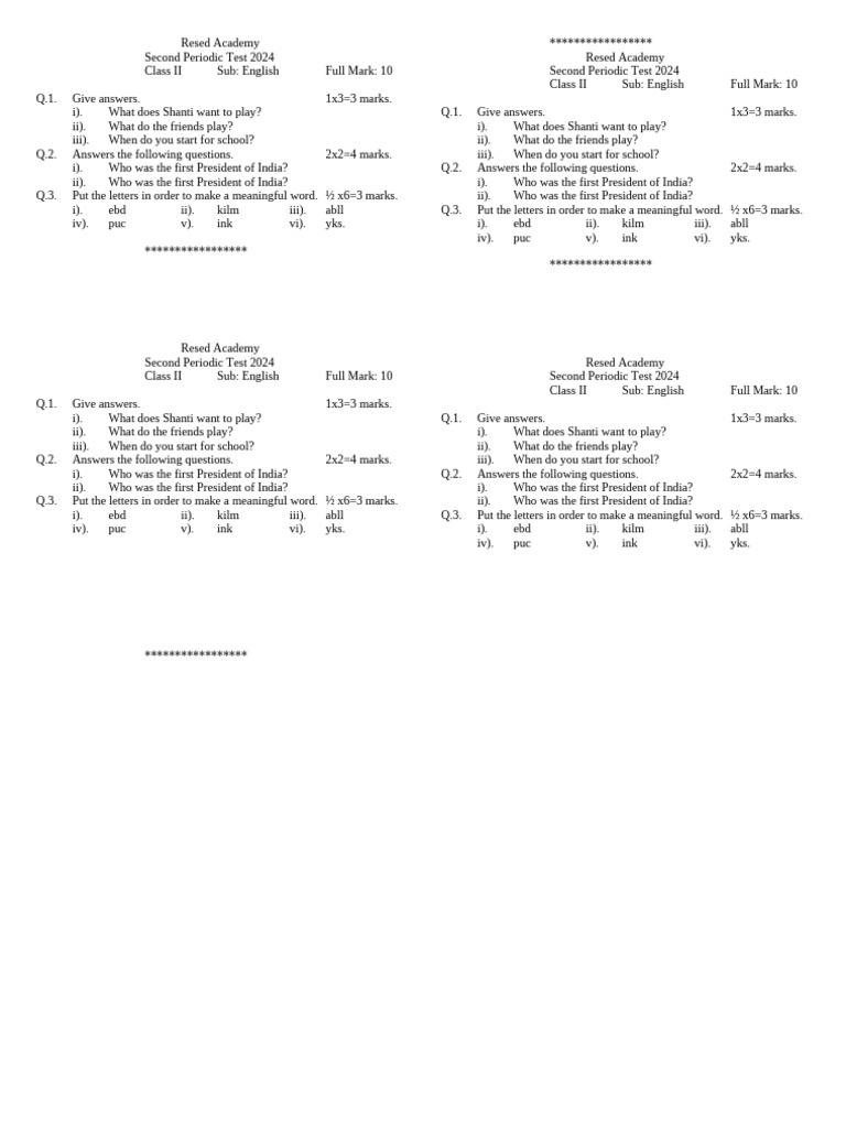 English II | PDF