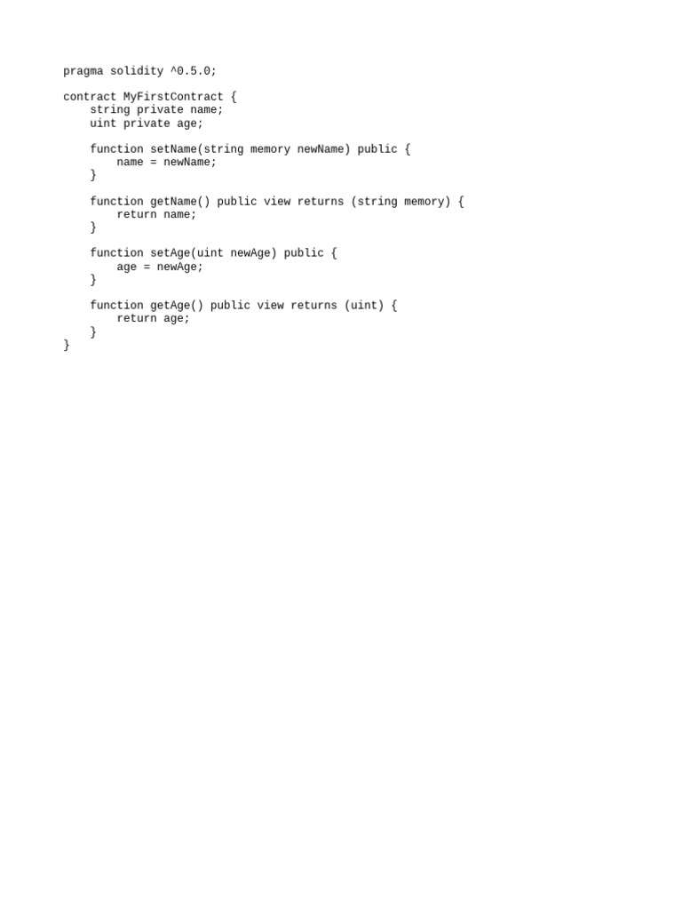 Simple Solidity Contract Example | PDF