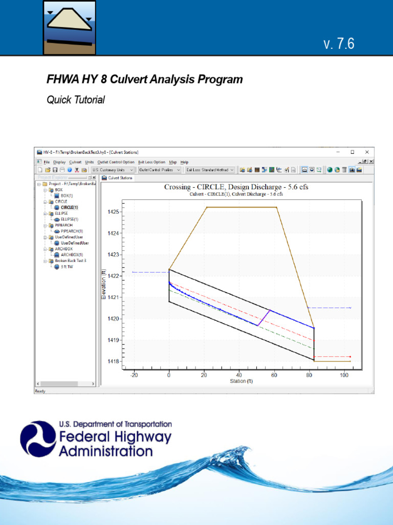 HY-8 Culvert Analysis Quick Tutorial | PDF | Computer File | Window ...