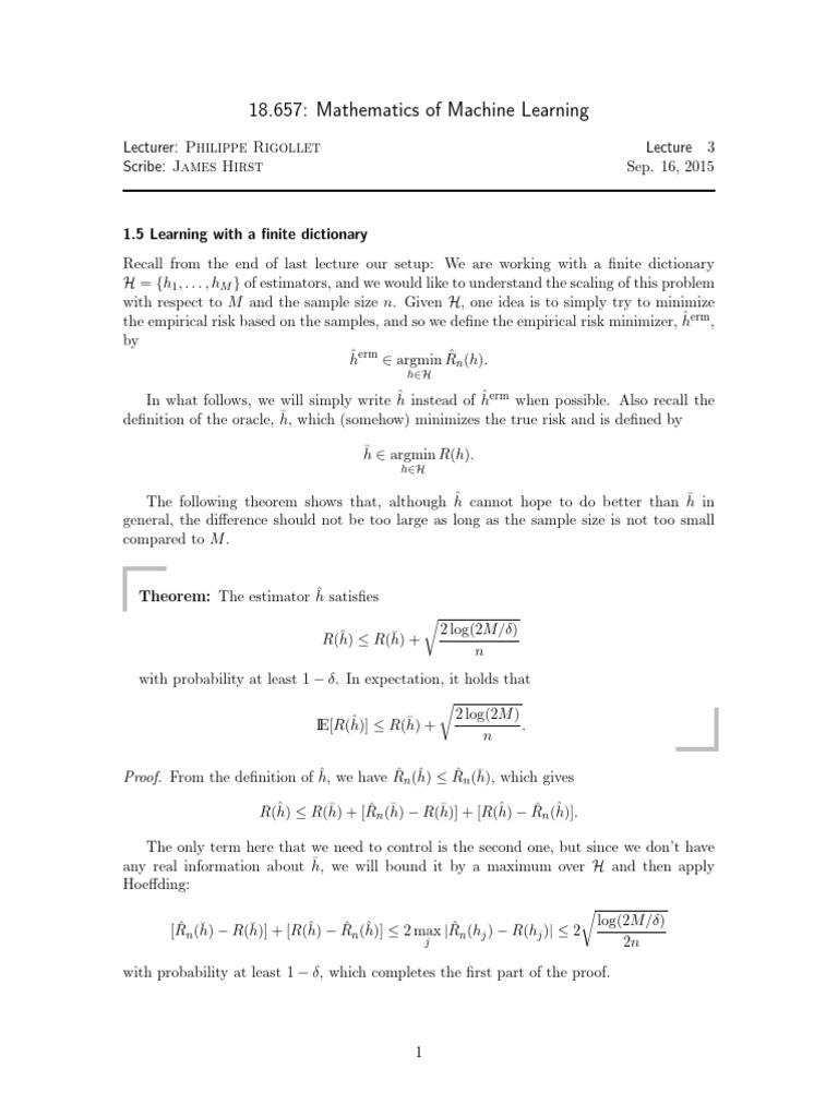 Machine Learning Risk Minimization Techniques | PDF | Exponential ...