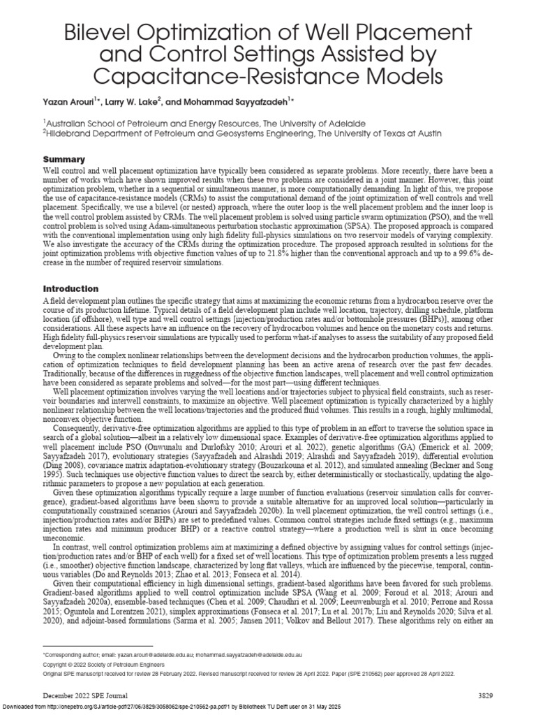 Well Location Optimization_spe 210562 Pa | PDF | Mathematical ...