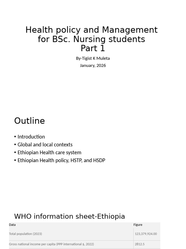 Health Policy Overview for Nursing Students | PDF | Sustainability ...