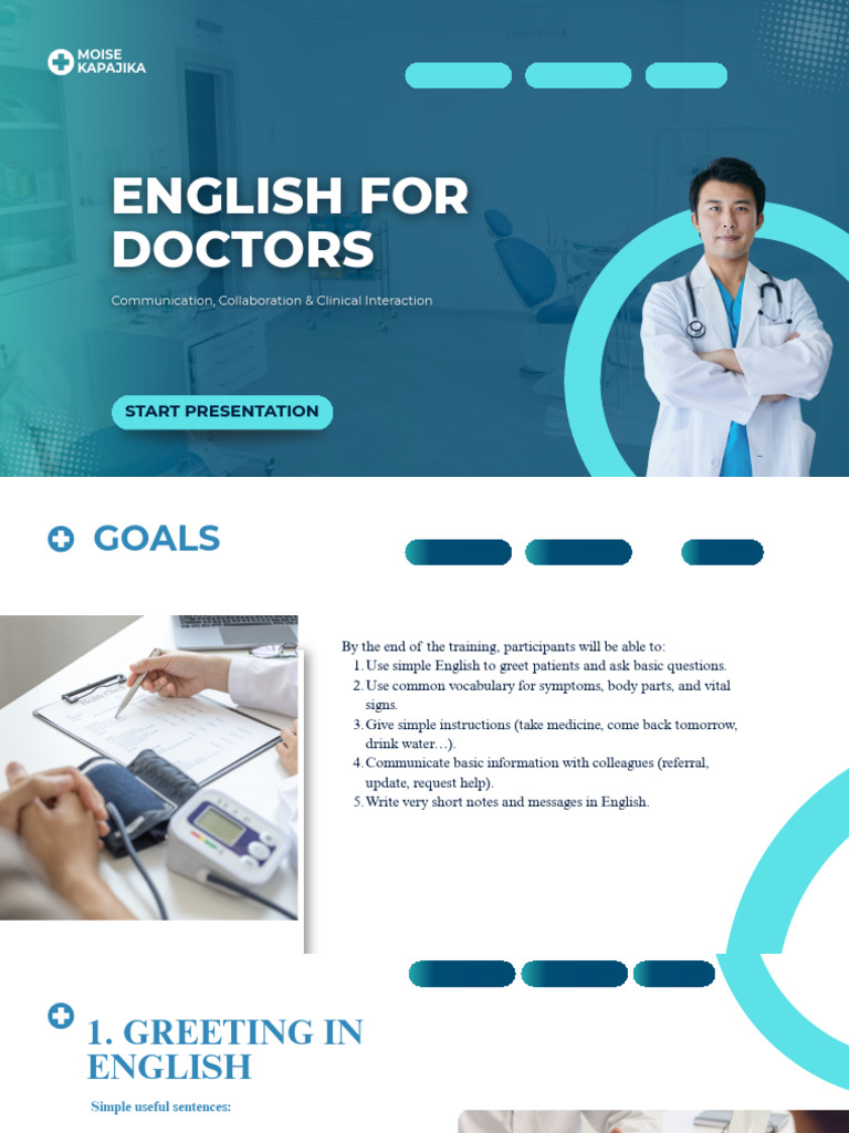 English for Doctors: Basic Communication Skills | PDF | Physician ...