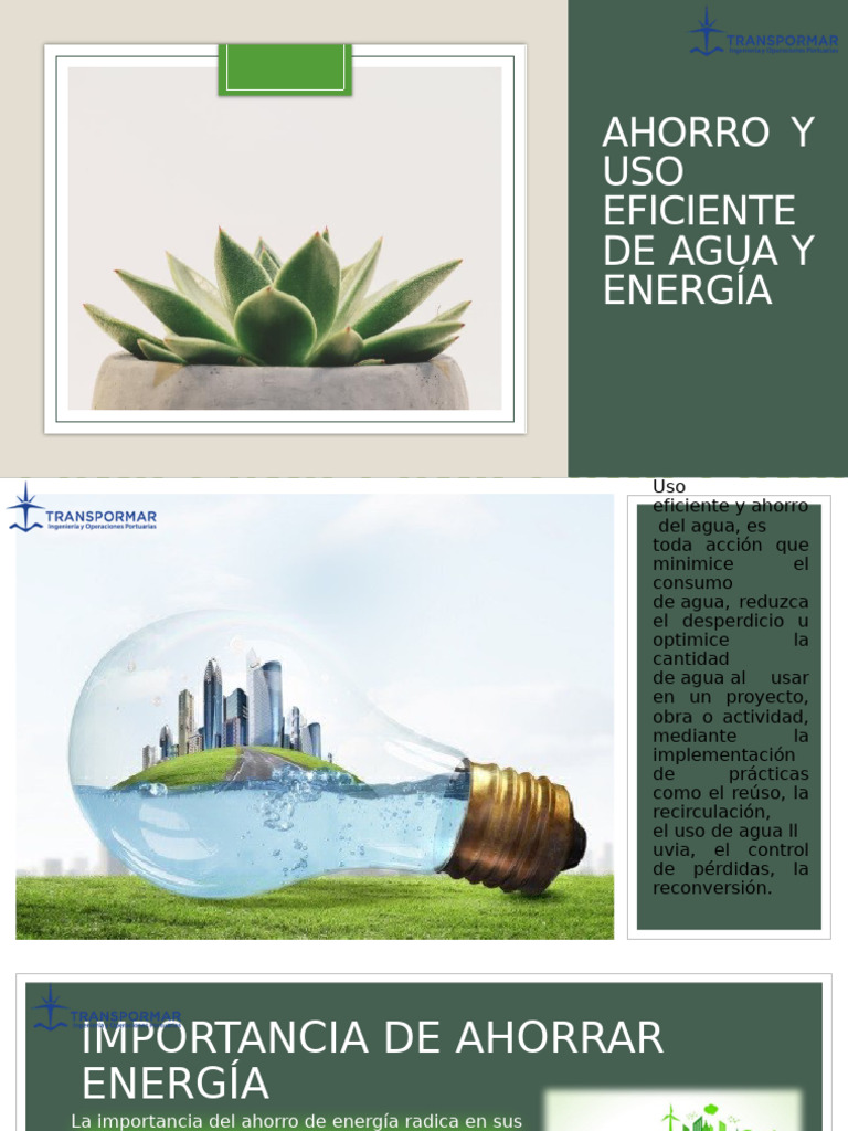 Ahorro Eficiente de Agua y Energía | PDF | Energía renovable | Uso ...