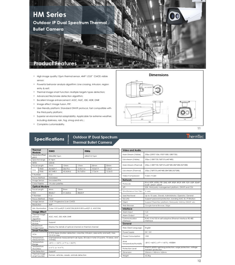 Outdoor Dual Spectrum Thermal Camera | PDF