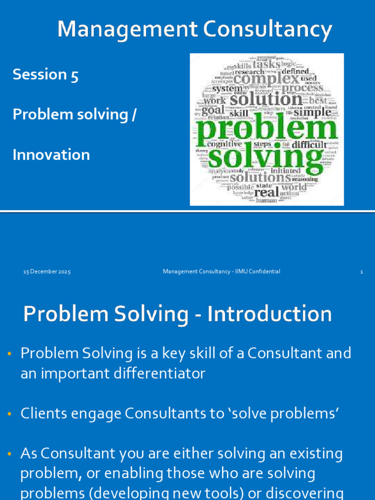 Problem Solving Techniques for Consultants | PDF | Rama