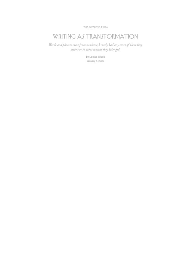 Writing as a Path to Self-Discovery | PDF | Thought