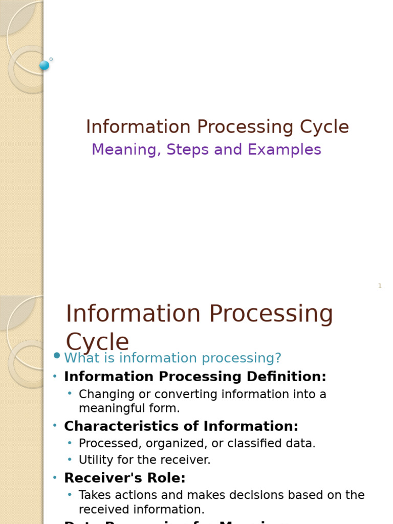 Understanding the Information Processing Cycle | PDF | Information ...