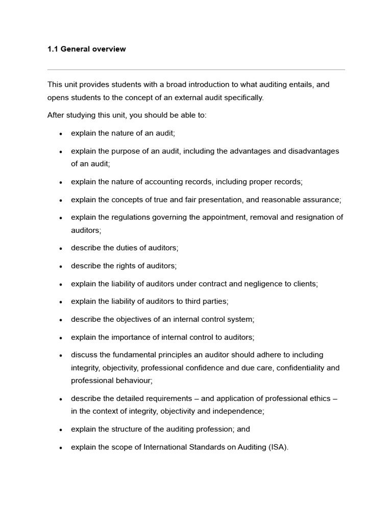 Introduction to Auditing Concepts | PDF | Audit | Internal Control