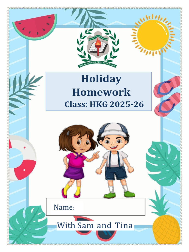 HKG 2025-26 Holiday Homework Guide | PDF
