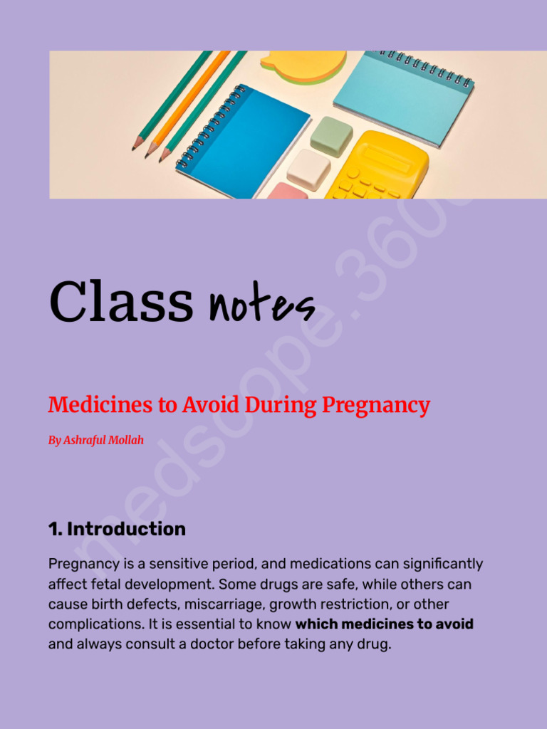 15 Common Medicines You MUST Avoid During Pregnancy ? 1762257422 | PDF ...
