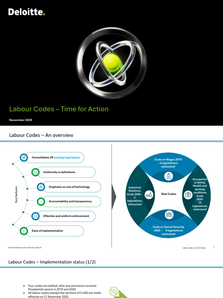 Labour Codes Implementation Overview 2025 | PDF | Employment | Wage