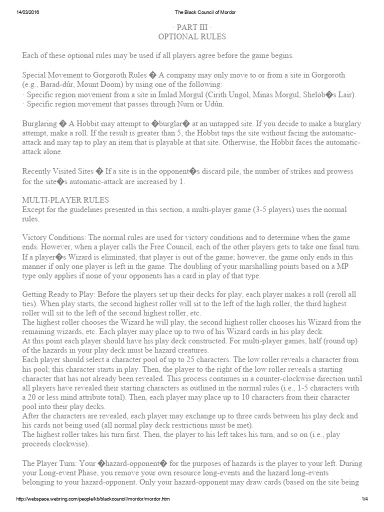 METW Rules Part III | PDF | Ephemera | Gaming Devices