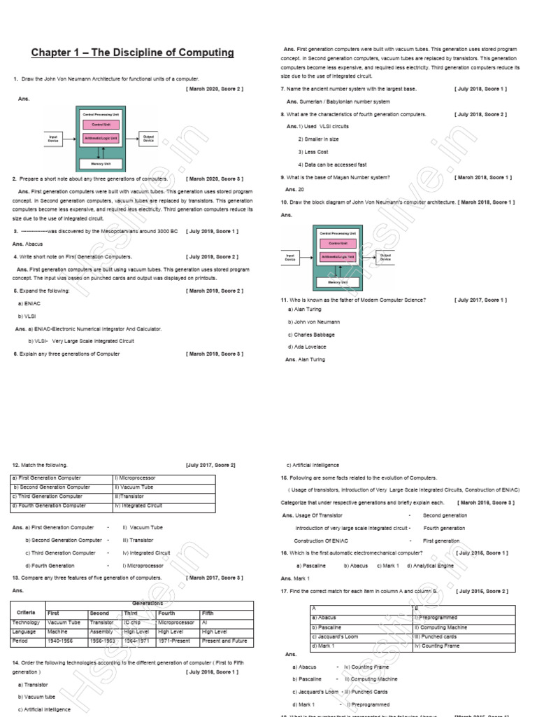 Computing Generations and Architectures | PDF | Computer Data Storage ...
