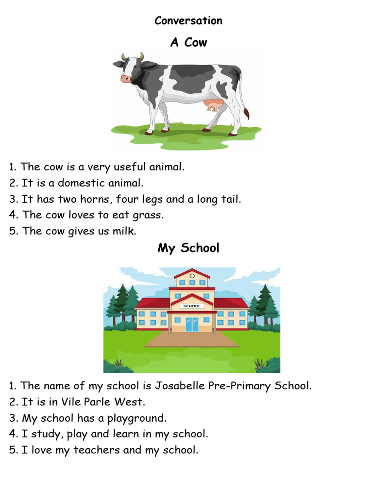 Cow and School Overview | PDF