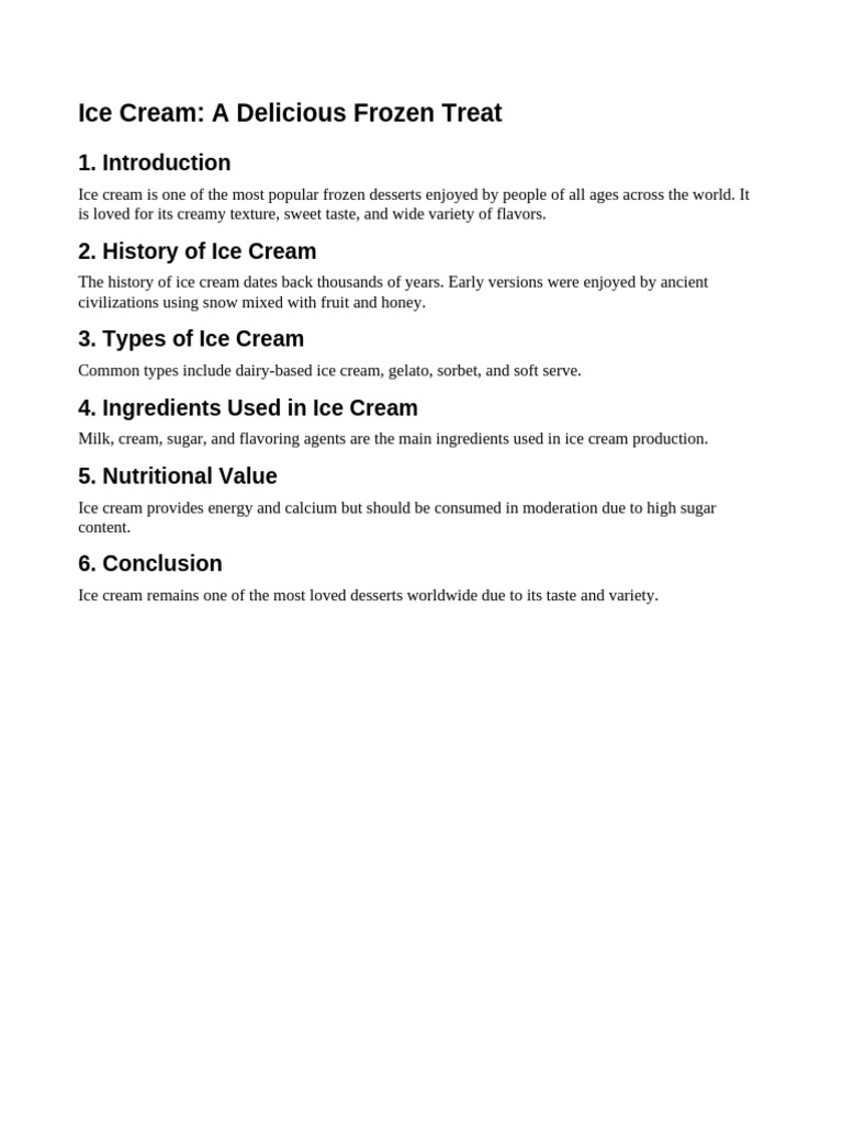 Ice Cream Practical | PDF