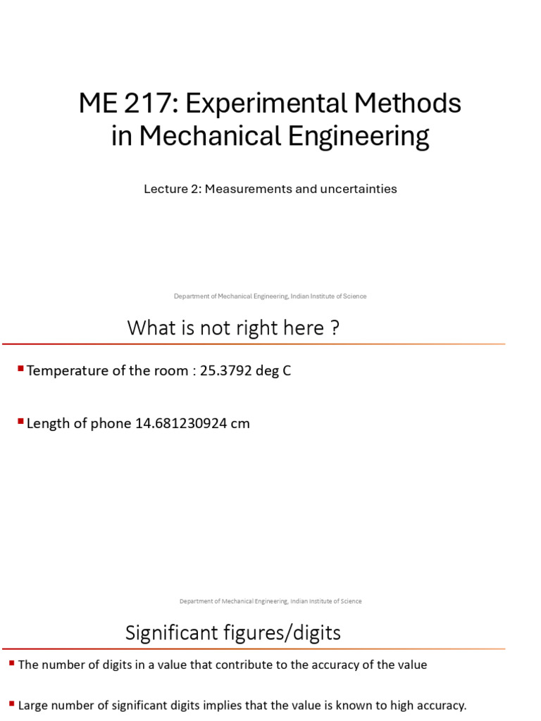 Measurements and Uncertainties in Engineering | PDF | Standard Error ...