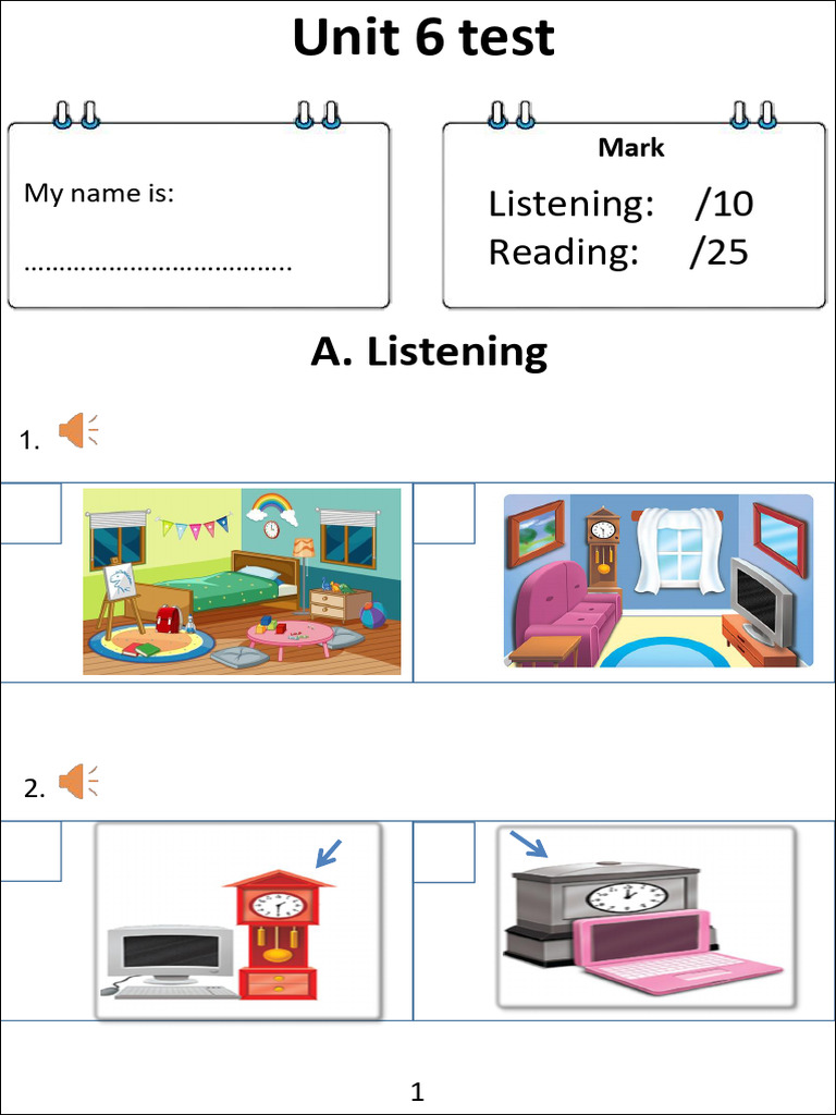 Unit 6 Listening and Reading Test | PDF